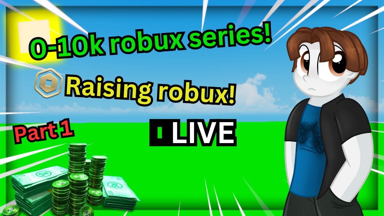 0 - 10k robux series! - Raising robux | Pls Donate (part 1) 🔴LIVE - YouTube