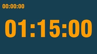 1 hour 15 minute timer (with end alarm, time elapsed and progress bar)