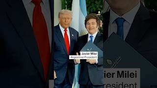 Trump welcomes Argentina's Milei to White House #politics #shorts