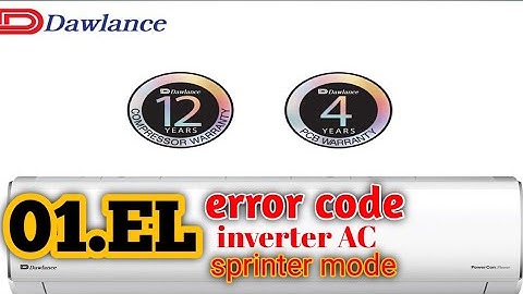 dawlance#Inverter AC#01 EL error code solution