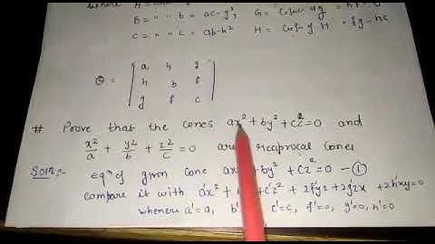 The cone( Part-12) Reciprocal cone