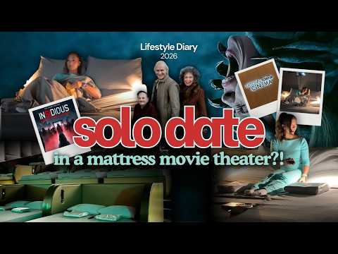 i took myself on a solo date to a mattress movie theater?!🍿📽️