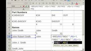 FIND() LEN() LEFT() RIGHT() Functions Advanced Extract Text From Cells in Excel P.2