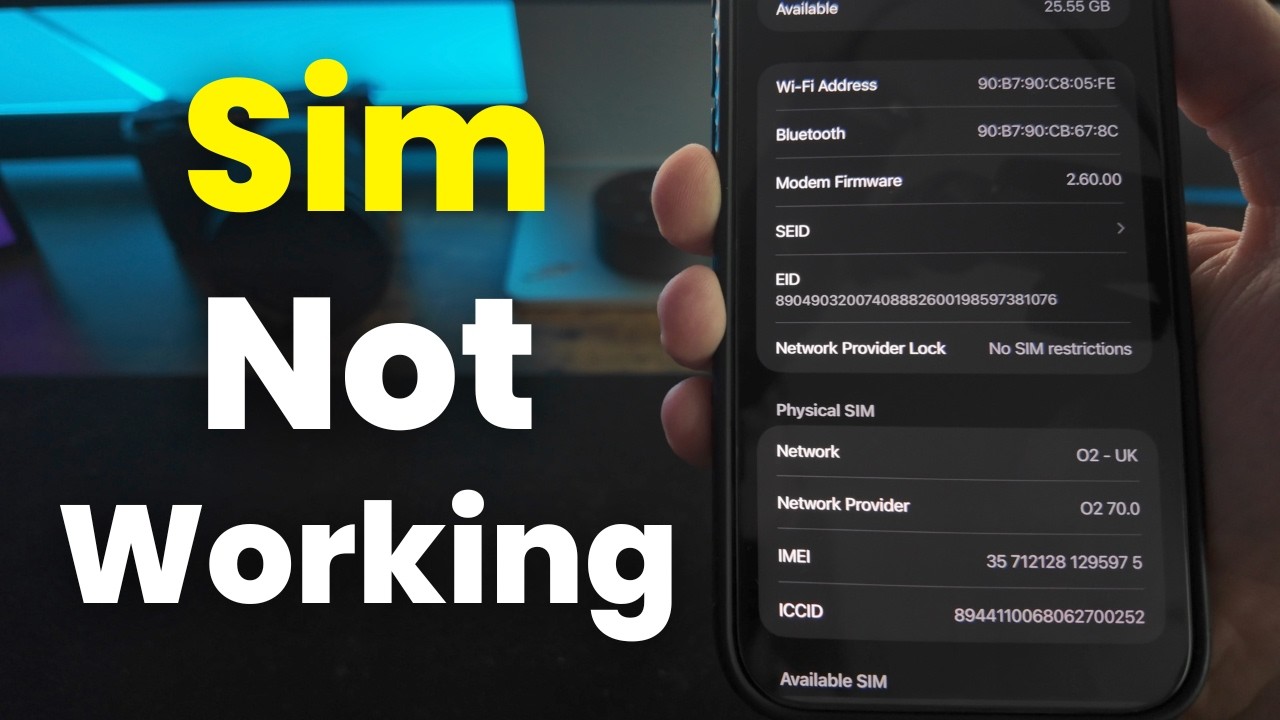 How To Fix Sim Card Not Working in iPhone (EASY) - YouTube