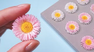 紙で作る可愛いディジーの花｜ペーパーフラワー｜How to make paper flower daisy