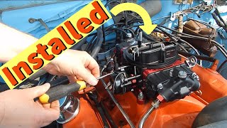 Installing Brawler 750 Double Pumper Carb * Plymouth Duster 360