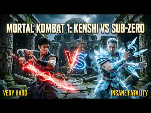 Mortal Kombat 1: Kenshi VS Sub-Zero | INSANE Fatality & VERY HARD Win | PS5 Gameplay #mortalkombat1