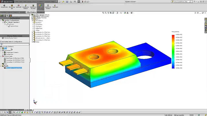 How to Run a Thermal Analysis in SOLIDWORKS Simulation
