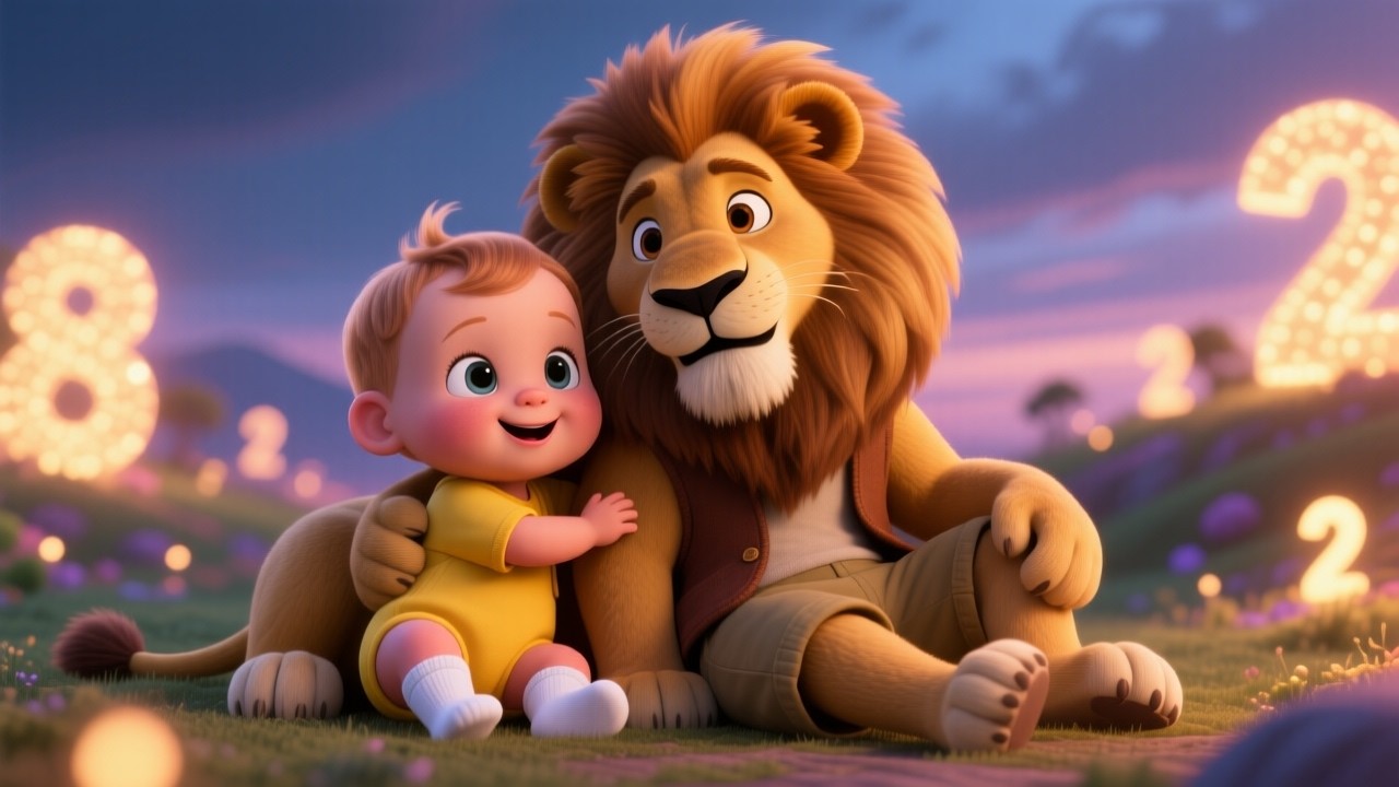 Playful Lion 123 Land 🦁✨ | Learn Numbers for Kids | Counting Song for Toddlers