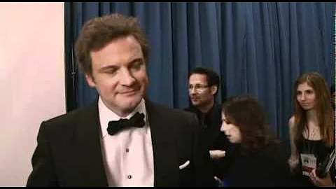 Colin Firth interviewed after winning best Actor at Golden Globe Awards 2011