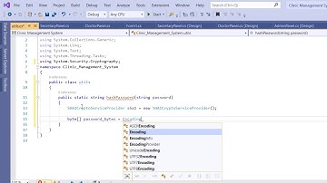 Clinic Management System In C# - Part 8 - Hashing Passwords