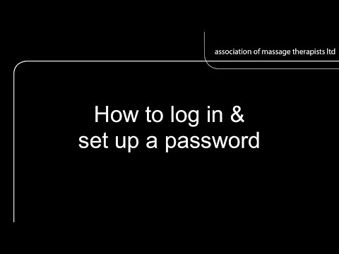 How to Log In & Set a Password on the AMT Database