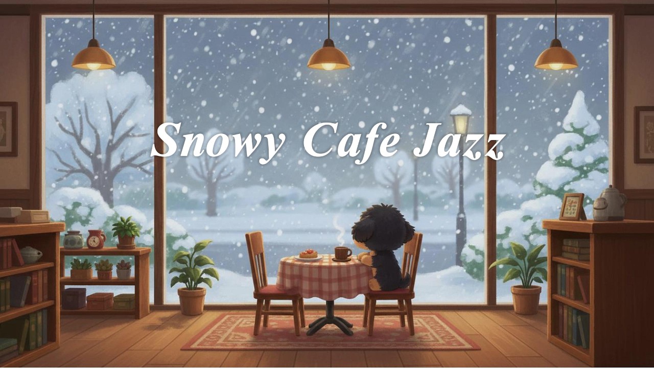 Music to Zone Out to☕❄️ Snowy Day Cafe Jazz Loft | 1 Hour Cozy Winter Study Music