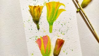 loose floral painting/ Watercolor painting tutorial for beginners/ loose flowers/ flower painting