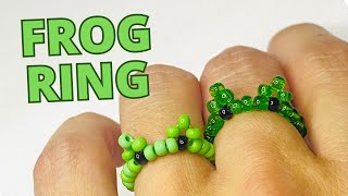 Как сделать кольцо в виде лягушки - кольцо из бисера в виде лягушки