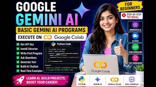 Google Gemini AI for Beginners (2026) Basic Gemini AI Python Programs on Google Colab | Step-by-Step