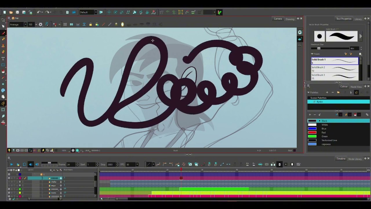 Стабилизация кисти в Toon Boom Harmony Brush Stabilization