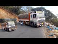 10 Wheeler Bharat Benz Truck Struggled with Heavy Load