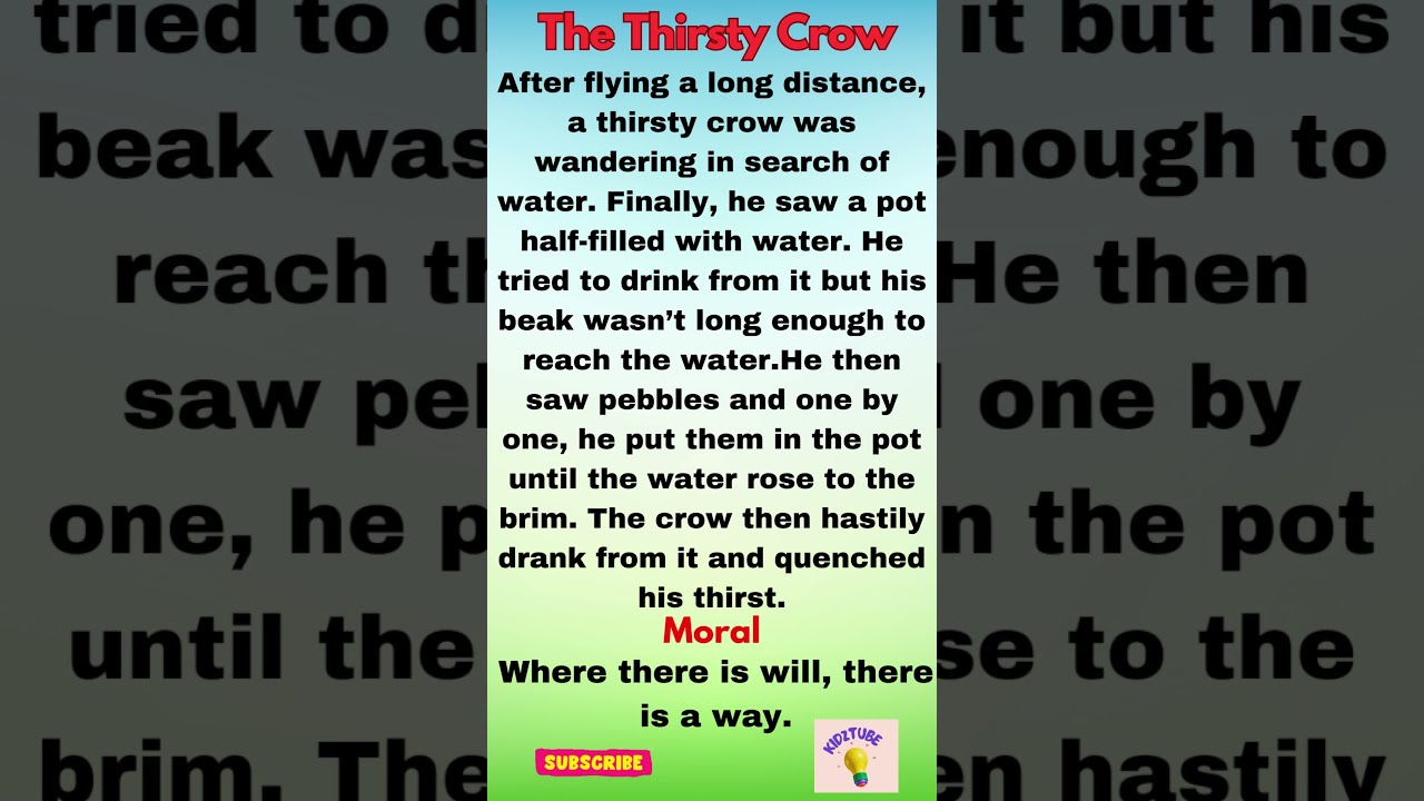 The Thirsty Crow | A short story