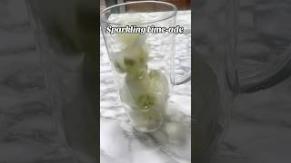 Sparkling lemonade with lime ice 🍋🟩🧊 @MinuteMaid @SodastreamCanada #asmr #soda #drink #ice