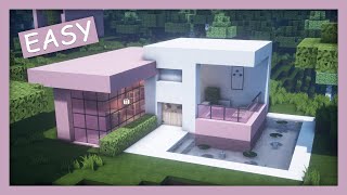 Minecraft How to Build a Modern House Tutorial (Easy) #574 StepbyStep !!✔