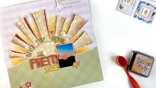 Peartree Cutfiles Pearscription Process Video Sunset Scrapbooking Layout Rebecca Bee