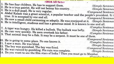 Synthesis 2016 Solved Exercise | he has four children he has to support them