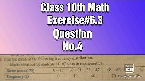 Find mean of the following frequency distribution.