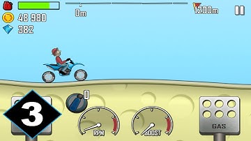 Hill Climb Racing- Walkthrough Part 3 -New Map! - Android Gameplay