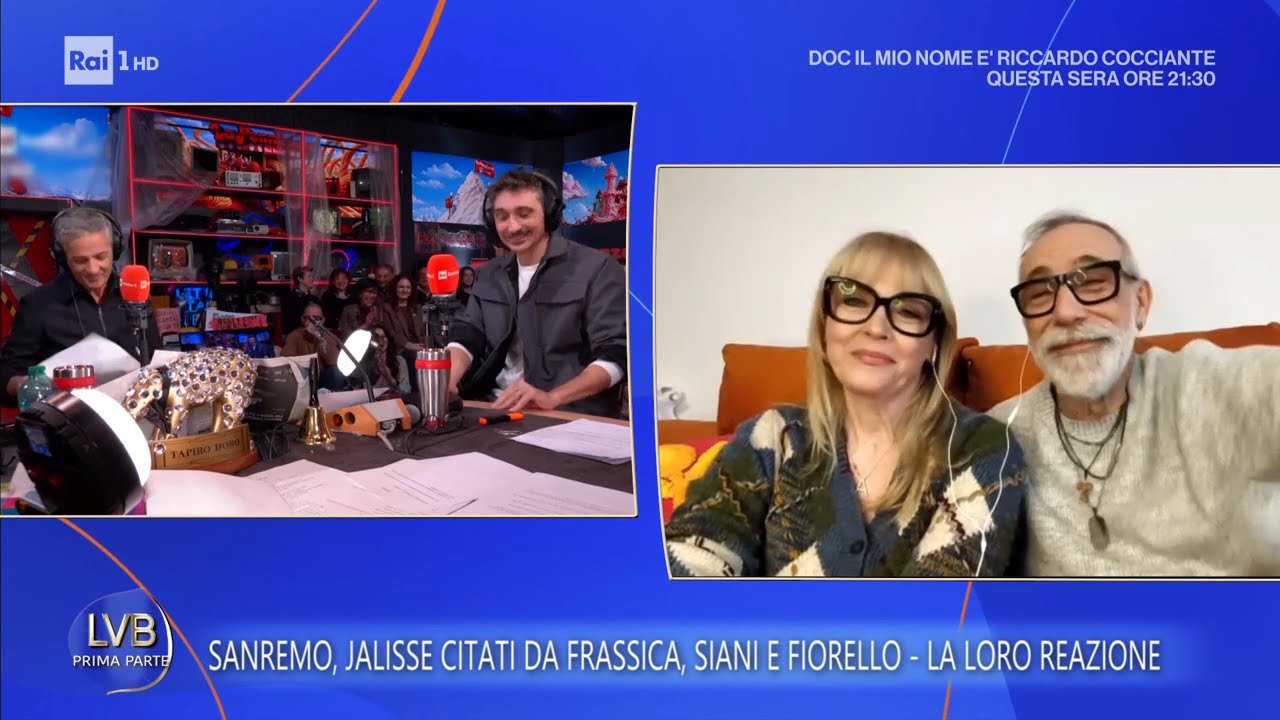 Sanremo 2026, i Jalisse citati da Frassica, Siani, Fiorello: la reazione - La volta buona 04/03/2026