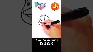 HOW to Draw a DUCK easily in 1 Minute #drawing #nurseryrhymes