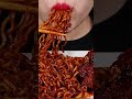 ASMR SPICY FRIED CHICKEN BLACK BEAN NOODLES #shorts