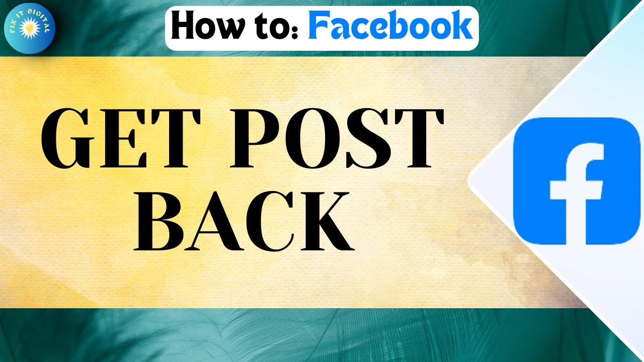 How To Recover a Deleted Post on Facebook 2025 | Step-by-Step Tutorial ...