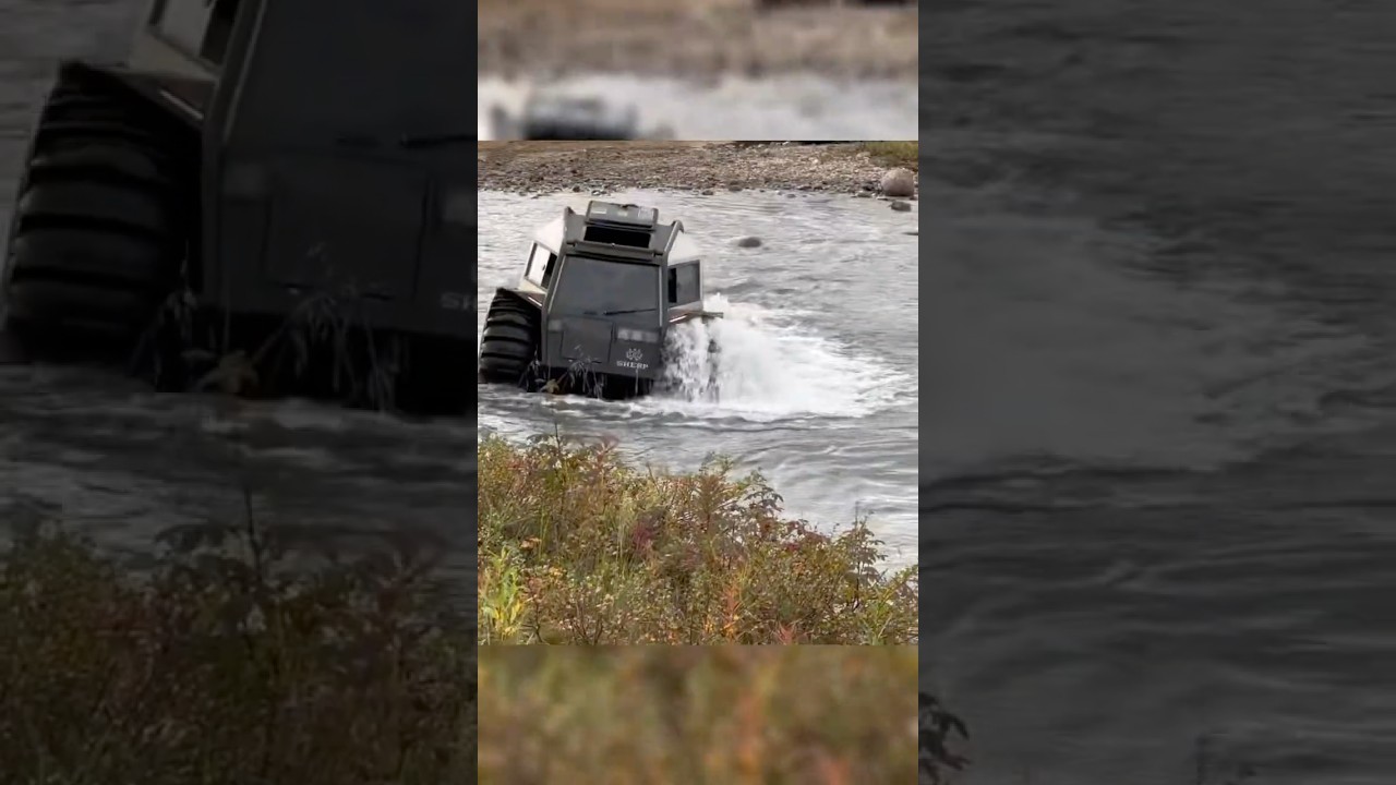 Floating a Sherp Across a Flowing River in Remote Alaska 