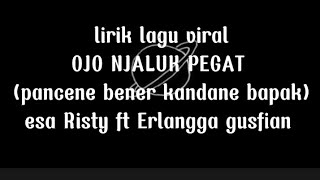 OJO NJALOK PEGAT(pancene bener kandane bapak) // Esa Risty ft Erlangga Gusfian #liriklaguviral