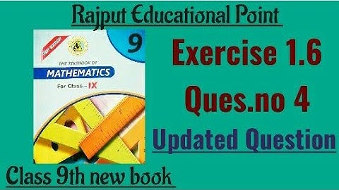 Exercise 1.6 | question no 4 | updated question | class 9th new book | sindh text book