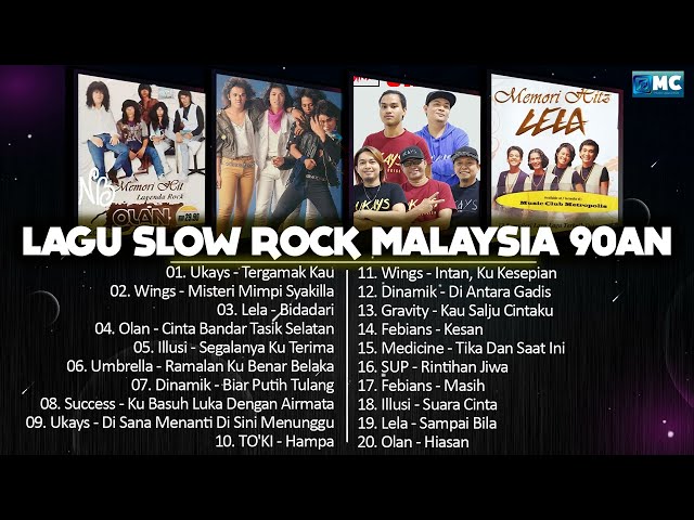 Ukays, Wings, Lela, Olan, Illusi, Umbrella - Lagu Slow Rock Malaysia 90an Terbaik - Rock Kapak Lama class=