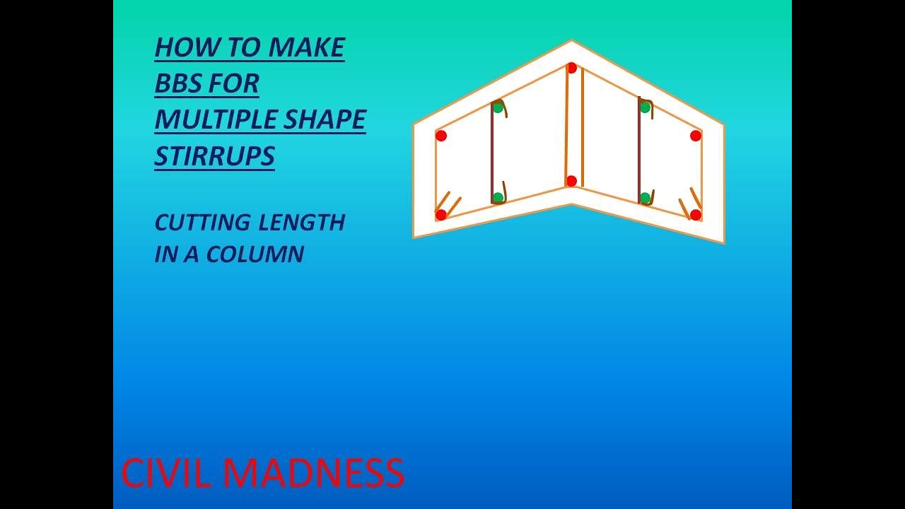 HOW TO MAKE BBS FOR MULTIPLE SHAPE STIRRUPS - YouTube