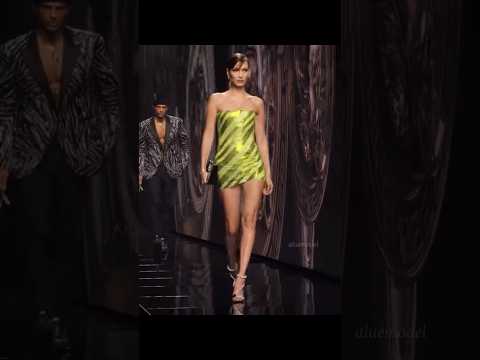 Bella Hadid walking for Versace FW20 | #bellahadid #model #runway #catwalk #fashion #shorts