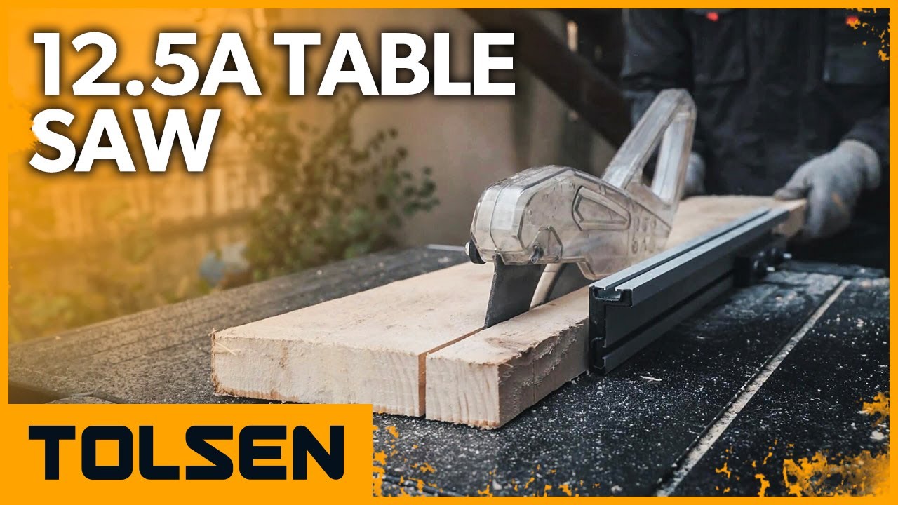 Adjusting & Cutting 0°- 45° Angles: TOLSEN 12.5A Table Saw Operation