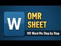 OMR Answer Sheet Kaise Banaye MS Word Me | Create OMR Sheet in MS Word