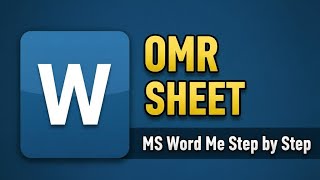 OMR Answer Sheet Kaise Banaye MS Word Me | Create OMR Sheet in MS Word