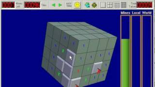 MineSweeper3D being played.