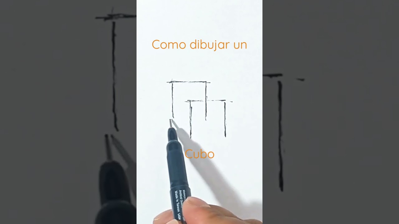 Como dibujar un cubo #shorts #fypシ #art #tutorial #dibujo #geometry #drawing #flowerjisoo