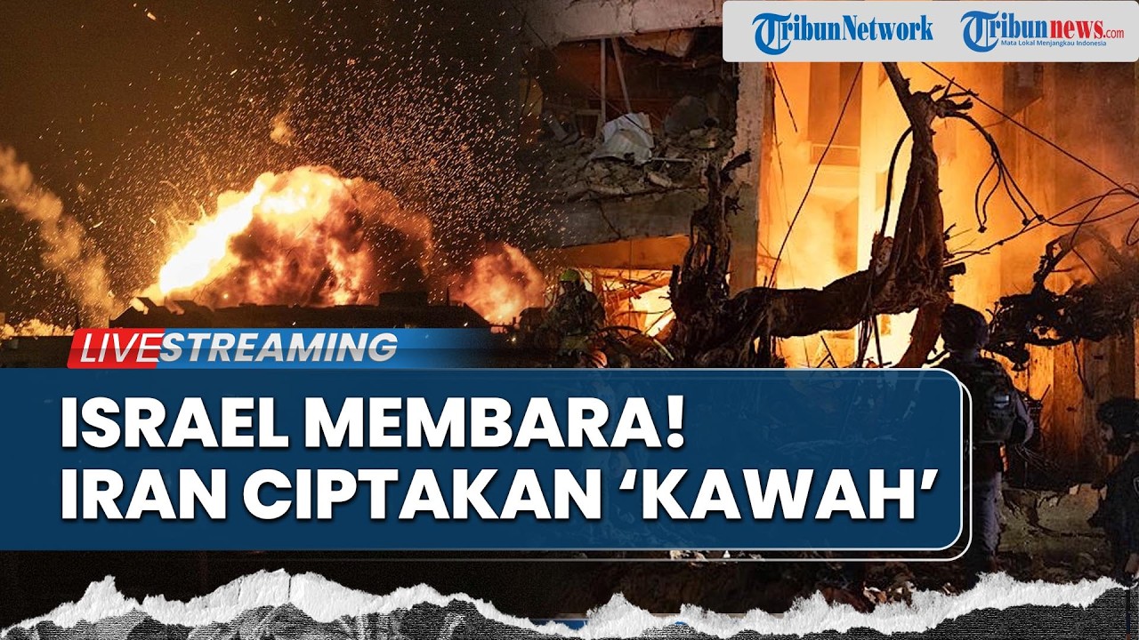 🔴Iran Mengganas! Puluhan Rudal Teheran Hujani Langit Israel Ciptakan Kawah Besar, MQ-9 AS Hancur