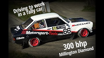 Driving to work in a Millington Diamond Escort Mk2 Rally Car - Motorsport-Tools UK Company Profile