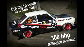 Driving to work in a Millington Diamond Escort Mk2 Rally Car - Motorsport-Tools UK Company Profile