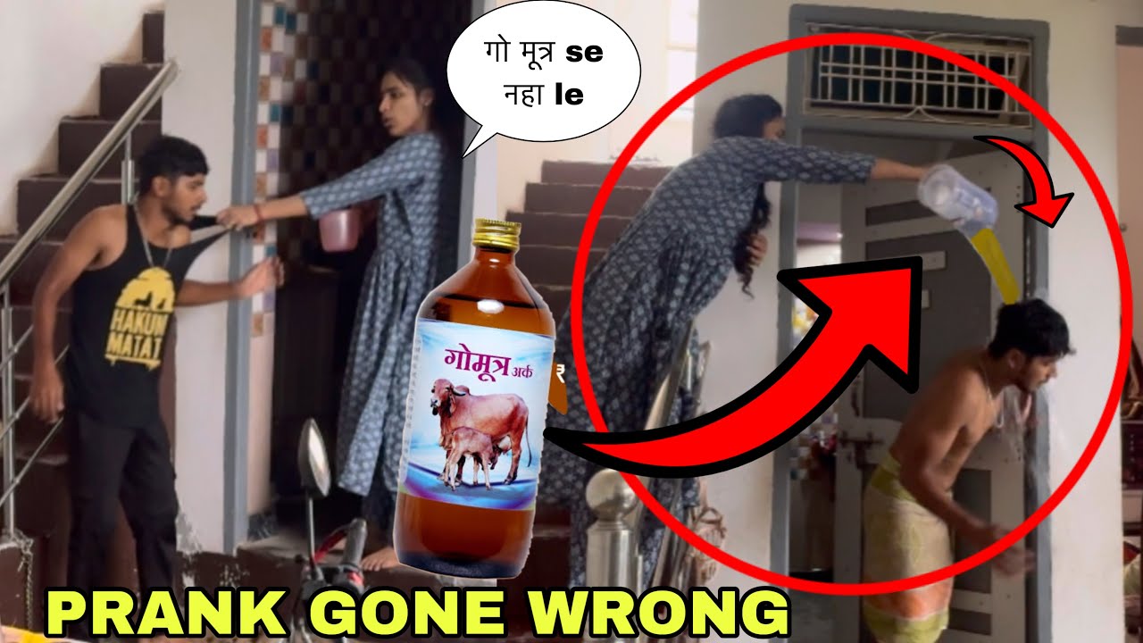 Я облил коровью мочу на брата 🤣 розыгрыш пошёл не по плану || Ankush The Vlogs