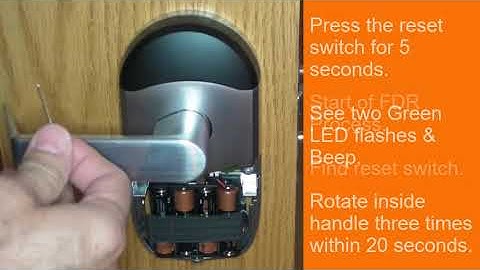 How To Factory Default Reset A Schlage NDE Lock