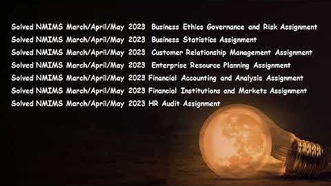 Solved March,April,May 2023 NMIMS Financial Accounting & Analysis Assignment